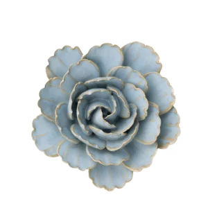 Keramische bloem Peony Egg Blue