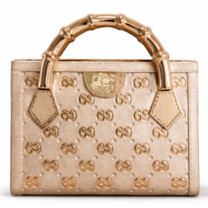 Handtasvaas champagne in keramiek 25x11x26cm