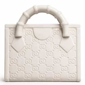 Handtasvaas crème in keramiek 25x11x26cm